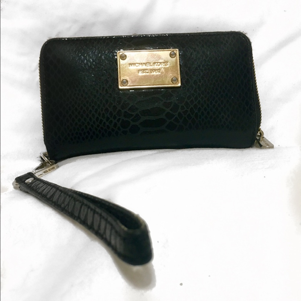 black snakeskin Michael Kors wristlet