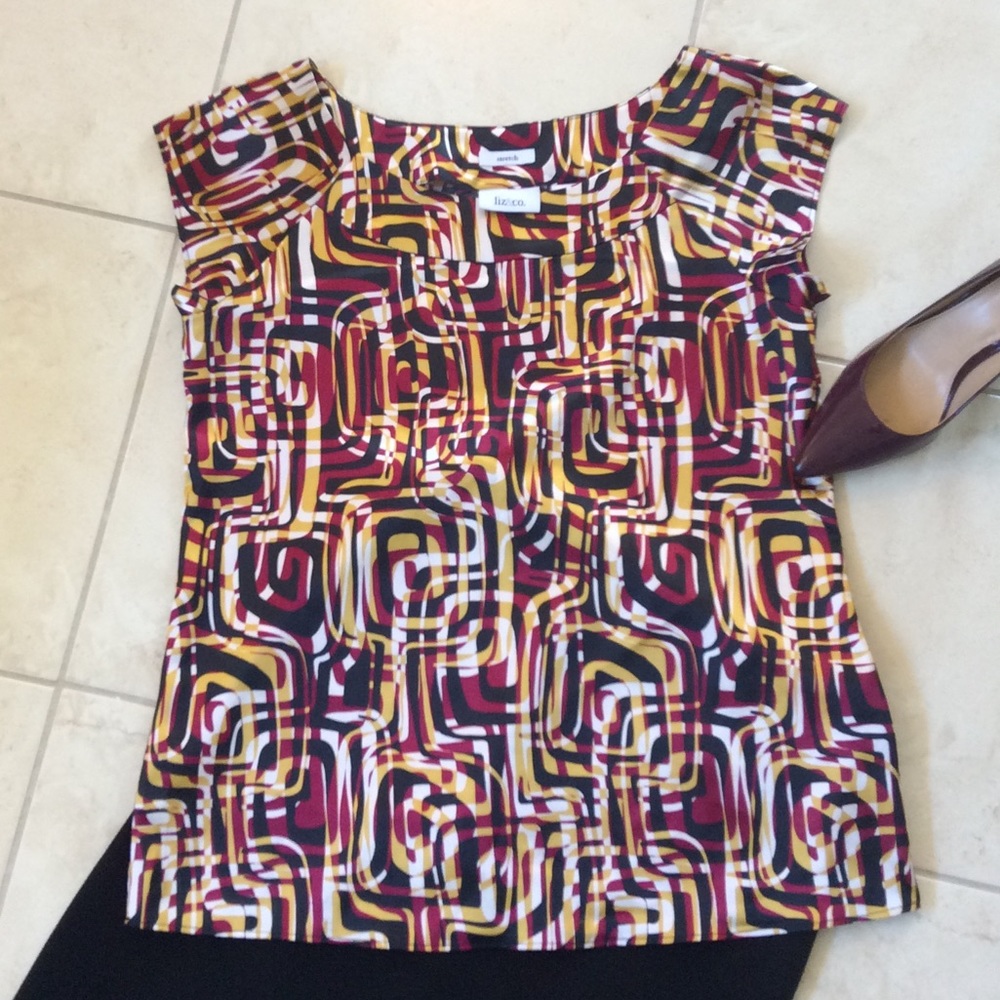 LIZ&CO SIZE S SATIN TOP NWOT