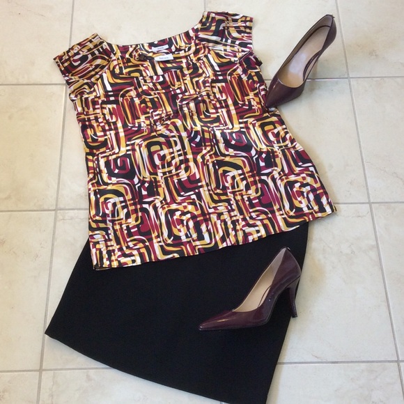 LIZ&CO SIZE S SATIN TOP NWOT - Picture 2 of 5