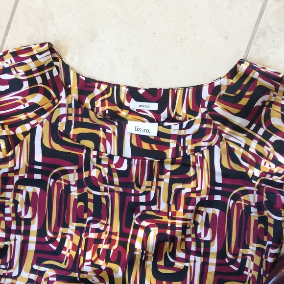 LIZ&CO SIZE S SATIN TOP NWOT - Picture 3 of 5