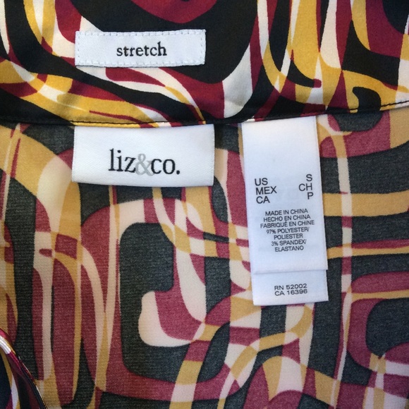 LIZ&CO SIZE S SATIN TOP NWOT - Picture 4 of 5