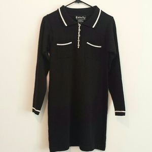 Mod 90s does 60s black dress