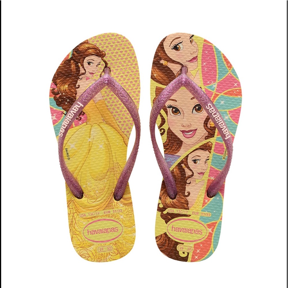 Kids Slim Princess Sandals Light Yellow Havaianas