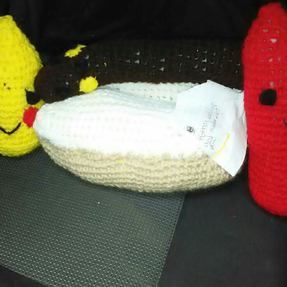 Handmade ketchup mustard and hotdog Set