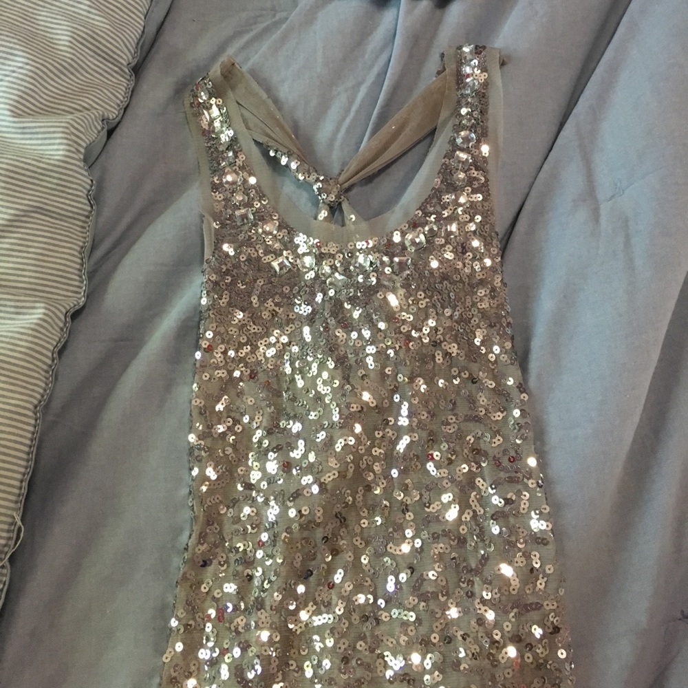 Silver sequin tunic