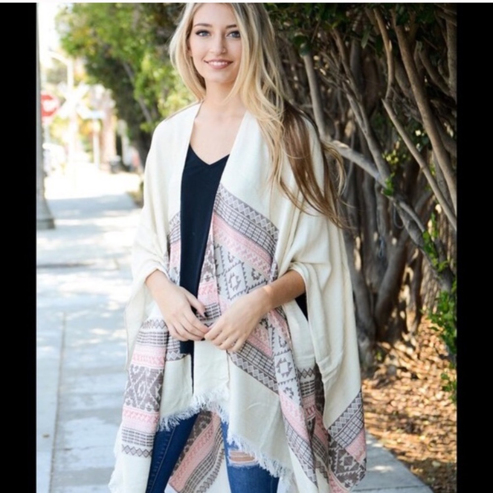 Moroccan kimono shawl