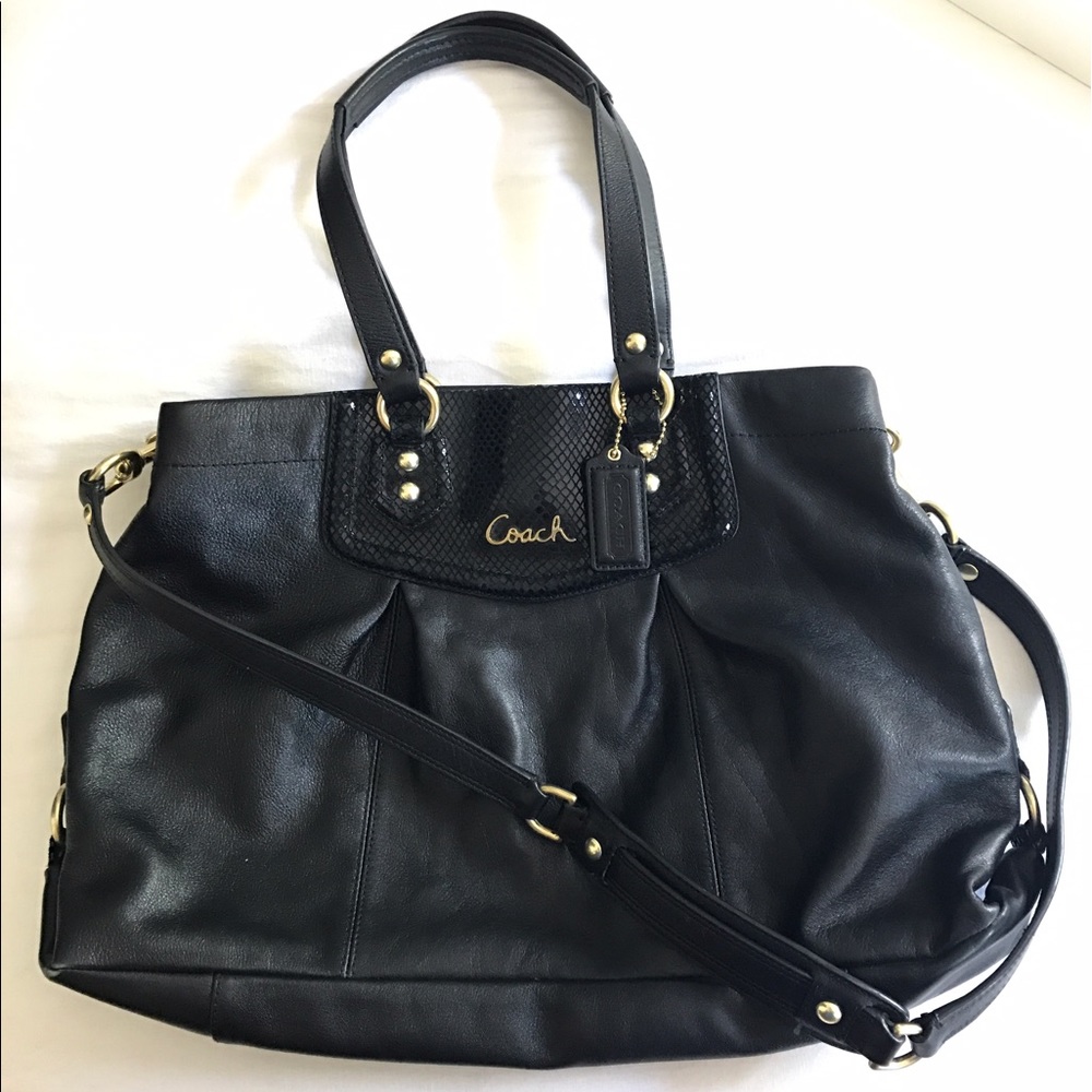 Black Leather Coach Bag