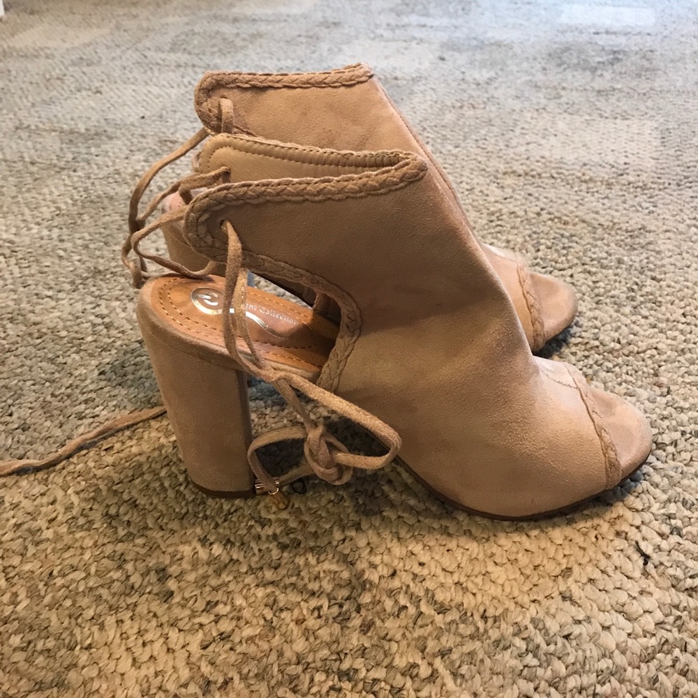 Nude Chunky Heels