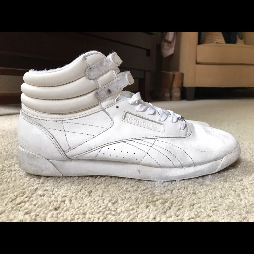 White Reebok classic high tops