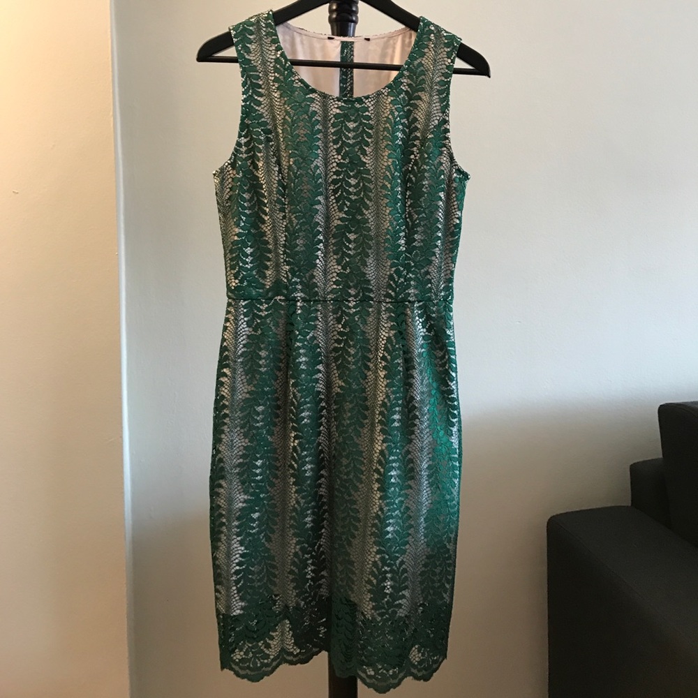 NEW forest green lace dress