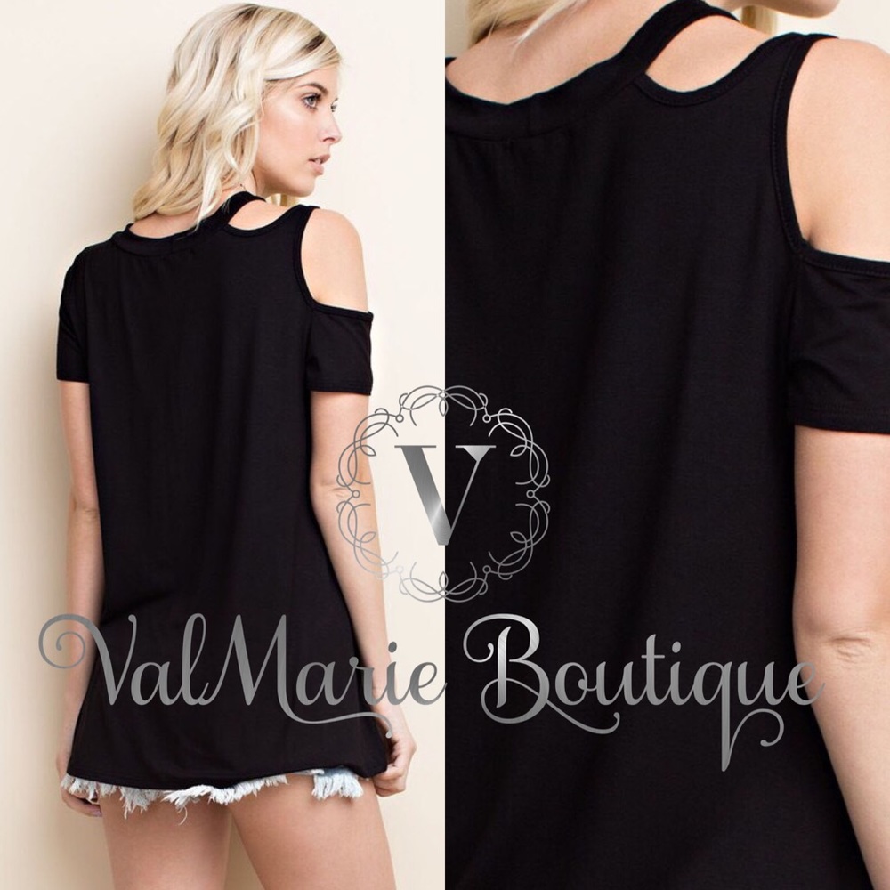 🌹SZ S LAST 1- BAMBOO PREMIUM COLD SHOULDER TOP - Picture 3 of 5