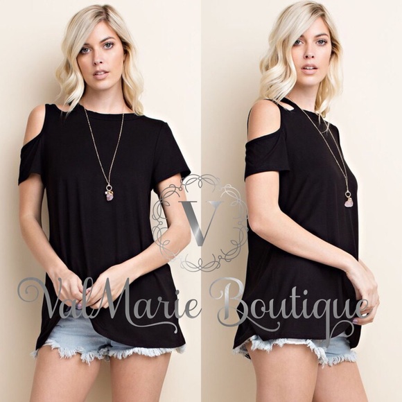 🌹SZ S LAST 1- BAMBOO PREMIUM COLD SHOULDER TOP - Picture 2 of 5