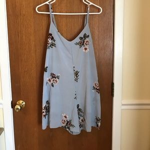 American Eagle blue floral romper