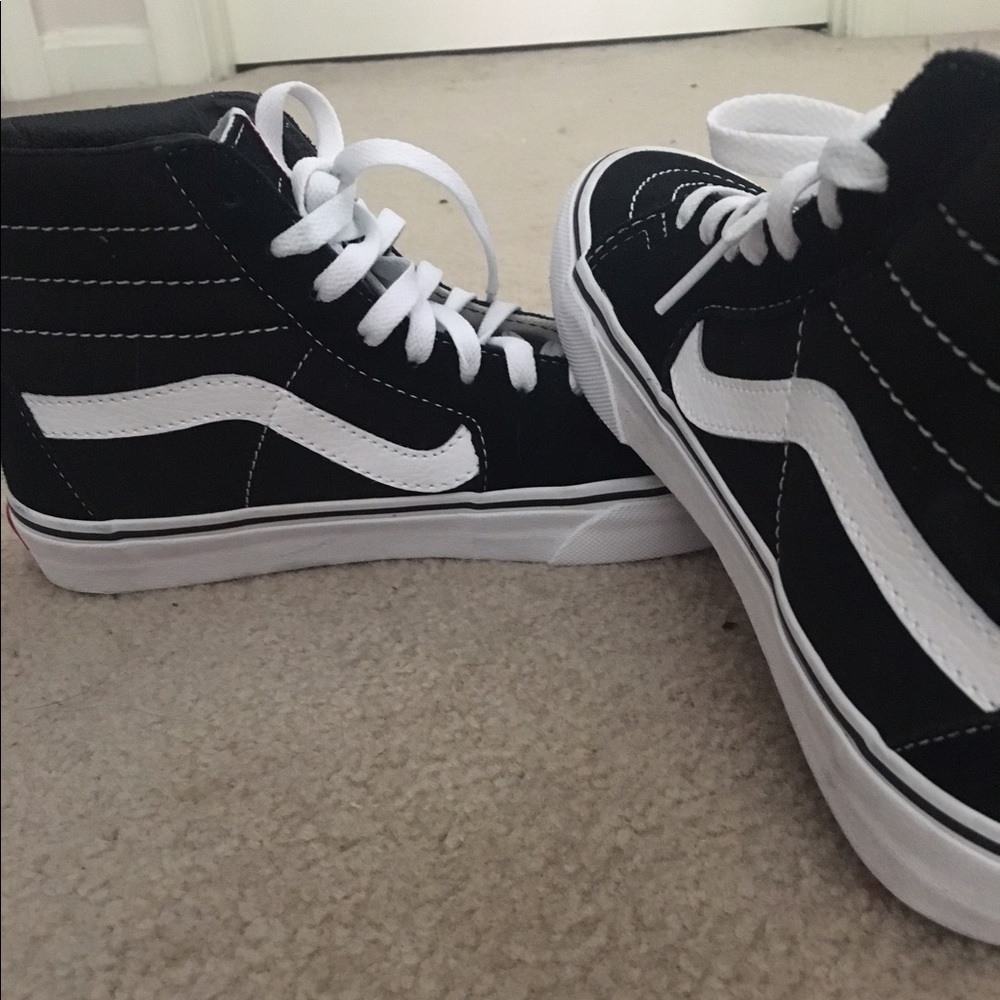Vans Sk8-Hi Canvas Black & White Shoes