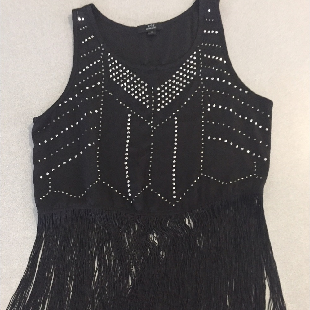 Black studded crop top