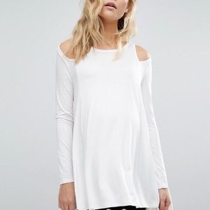 ASOS bluebelle maternity cut out shoulder top