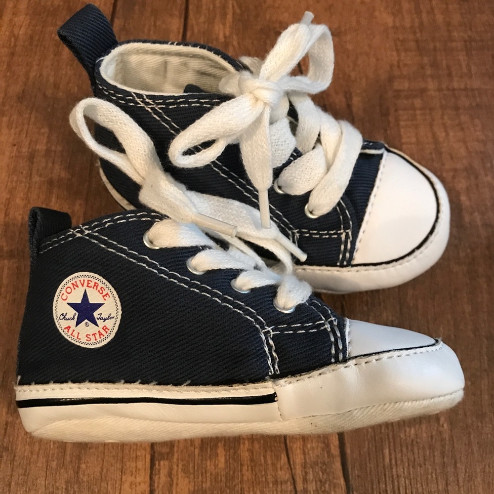 Navy Blue Baby Converse Like New Size 3