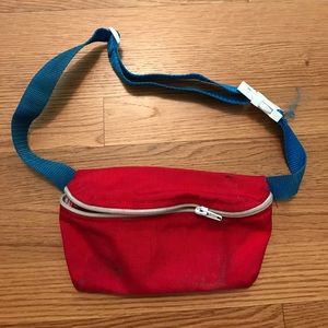 American apparel Red and blue fanny pack
