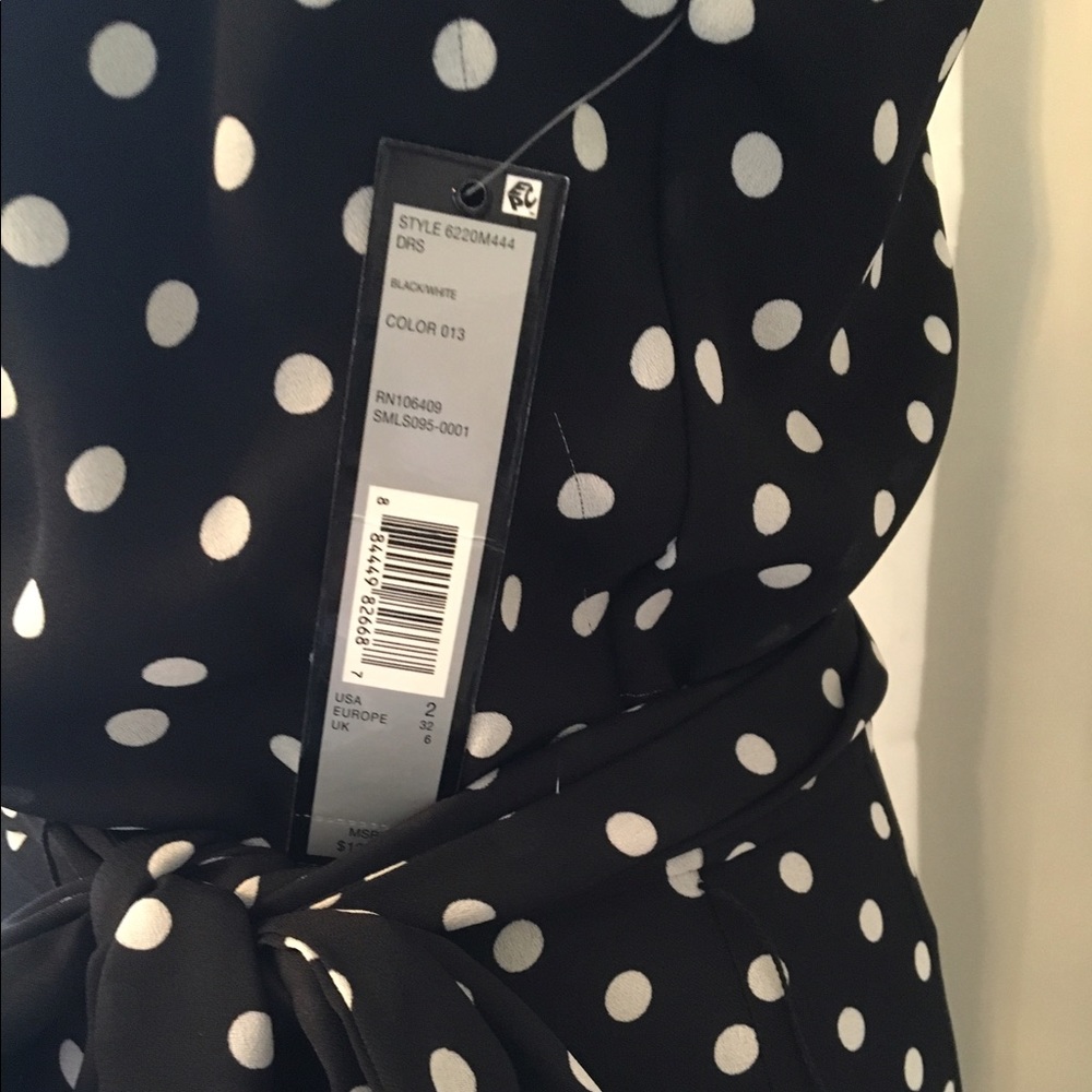 Tahari Black and White Polka Dot Dress - Picture 2 of 6