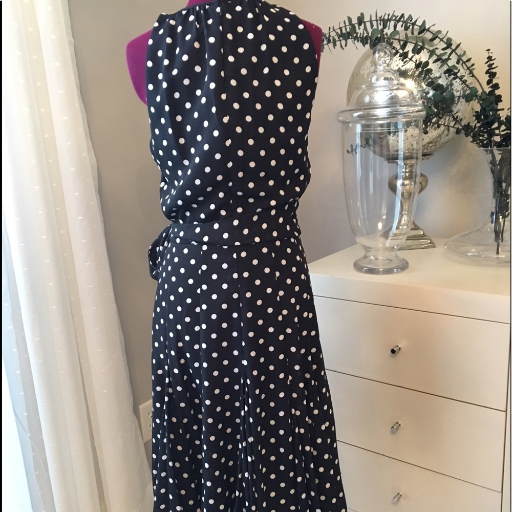 Tahari Black and White Polka Dot Dress - Picture 5 of 6