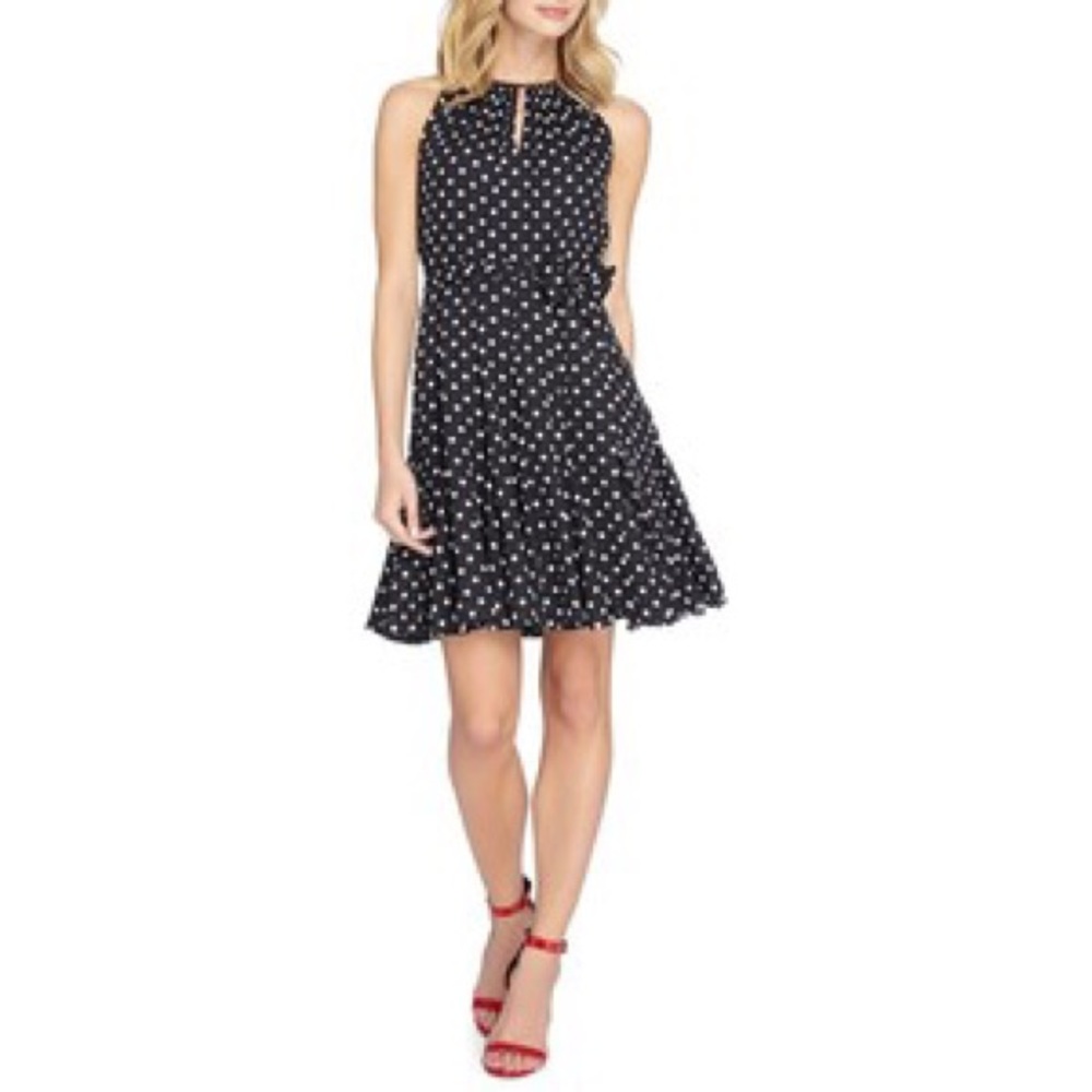Tahari Black and White Polka Dot Dress - Picture 6 of 6