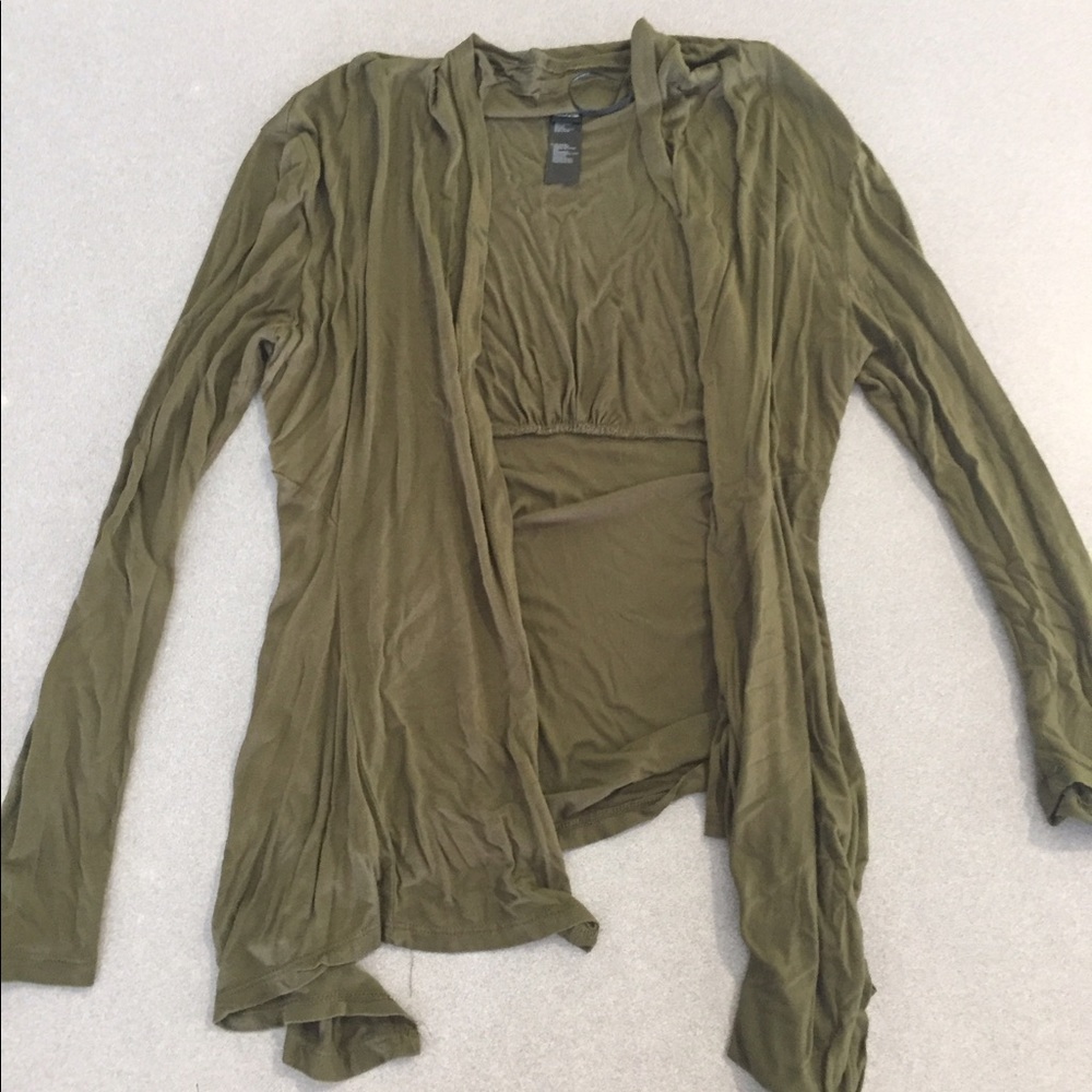 Forrest green light cardigan