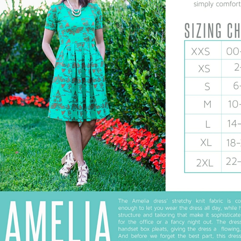 Lularoe xs amelia dress