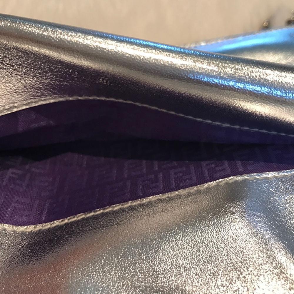 Fendi silver wallet on a chain. - Picture 6 of 8