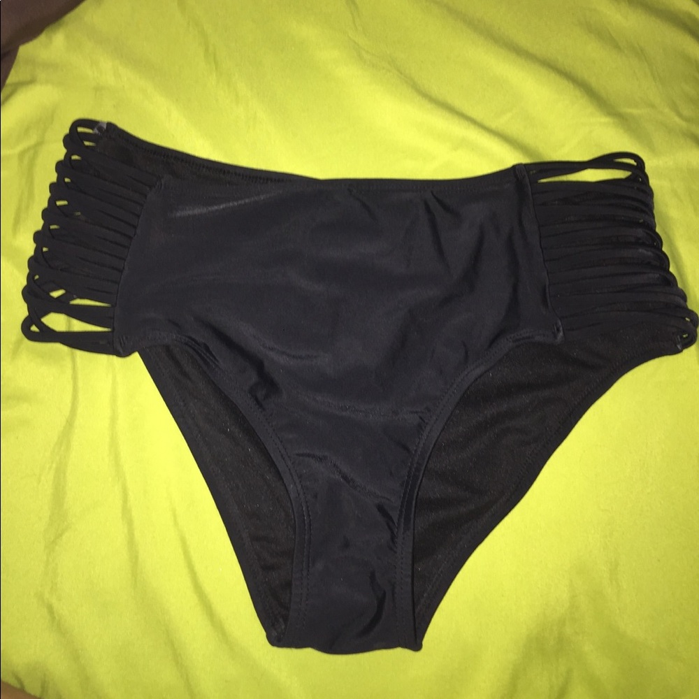 Black bikini bottoms, size Medium.