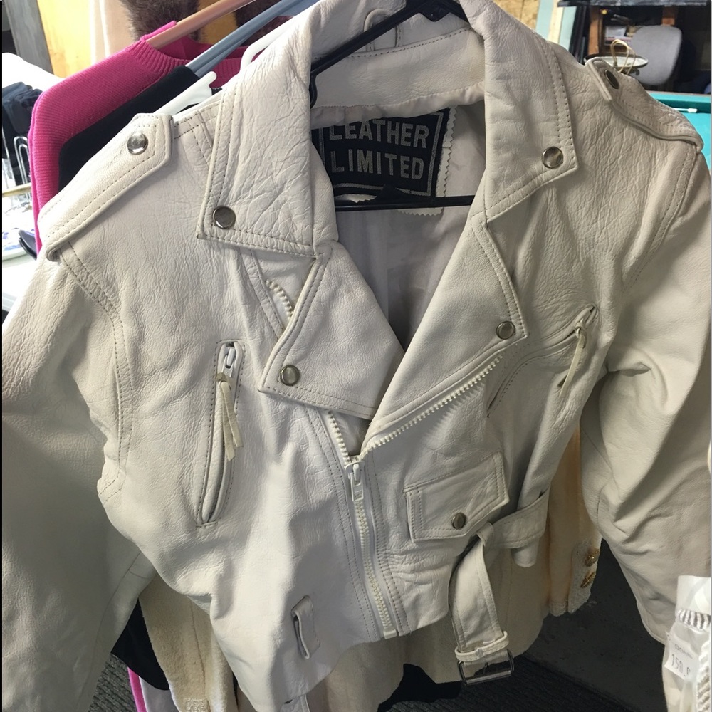 White leather jacket