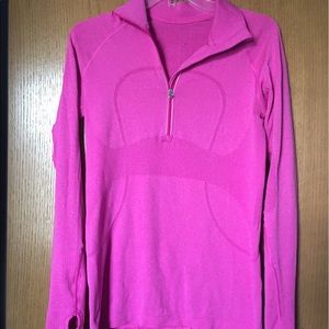 Hot pink lululemon 1/4 zip