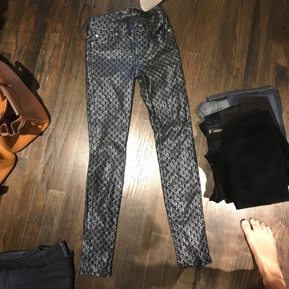 Seven metallic skinny jeans