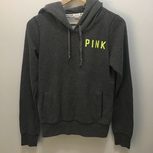 Gray PINK Hoodie