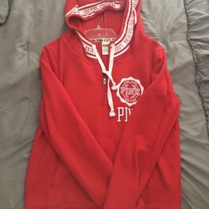 Victoria's Secret PINK cowl-neck zip up hoodie