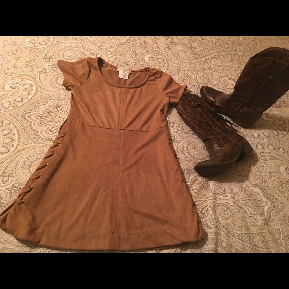 Girls suede dress