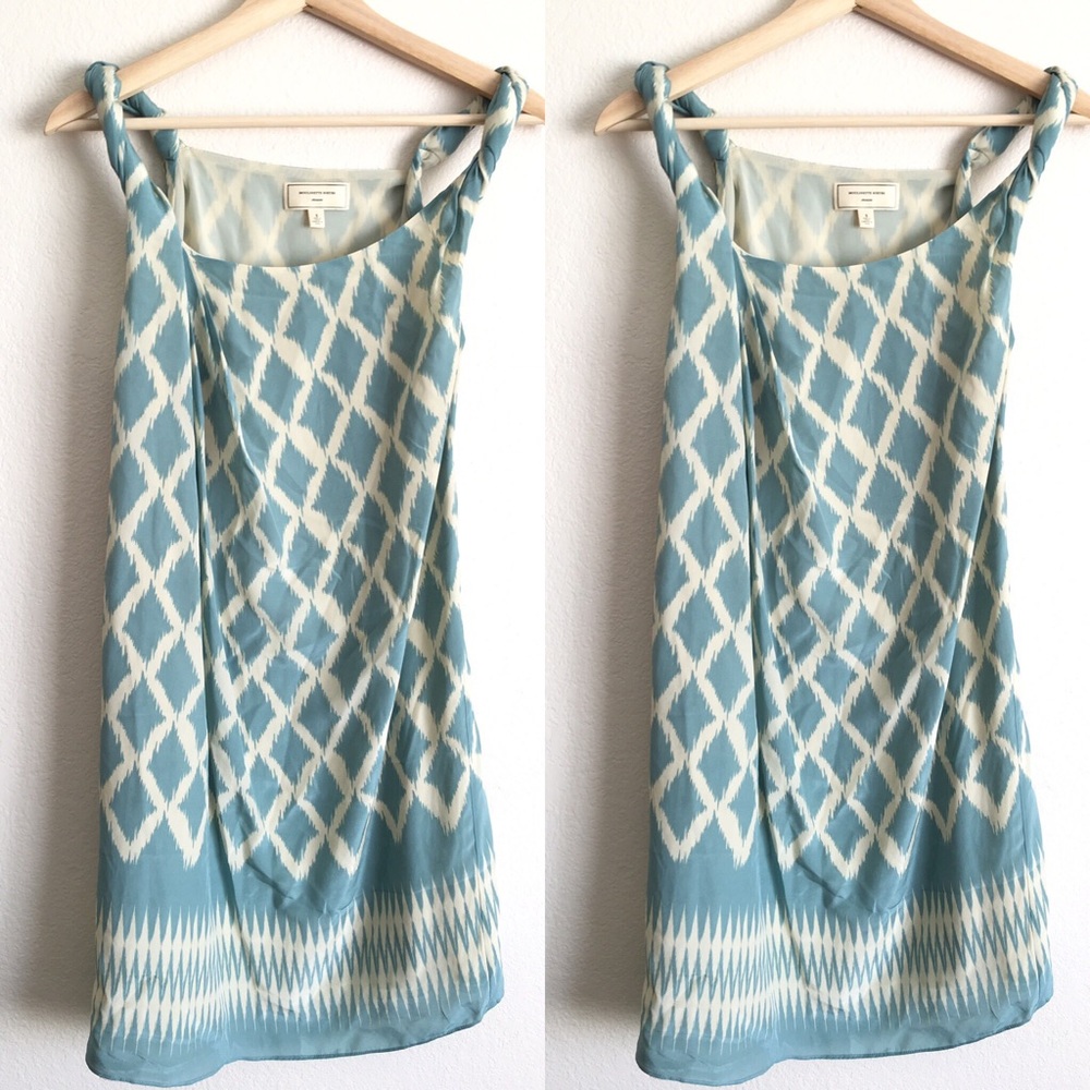 Moulinette Soeurs Blue White Ikat Shift Dress
