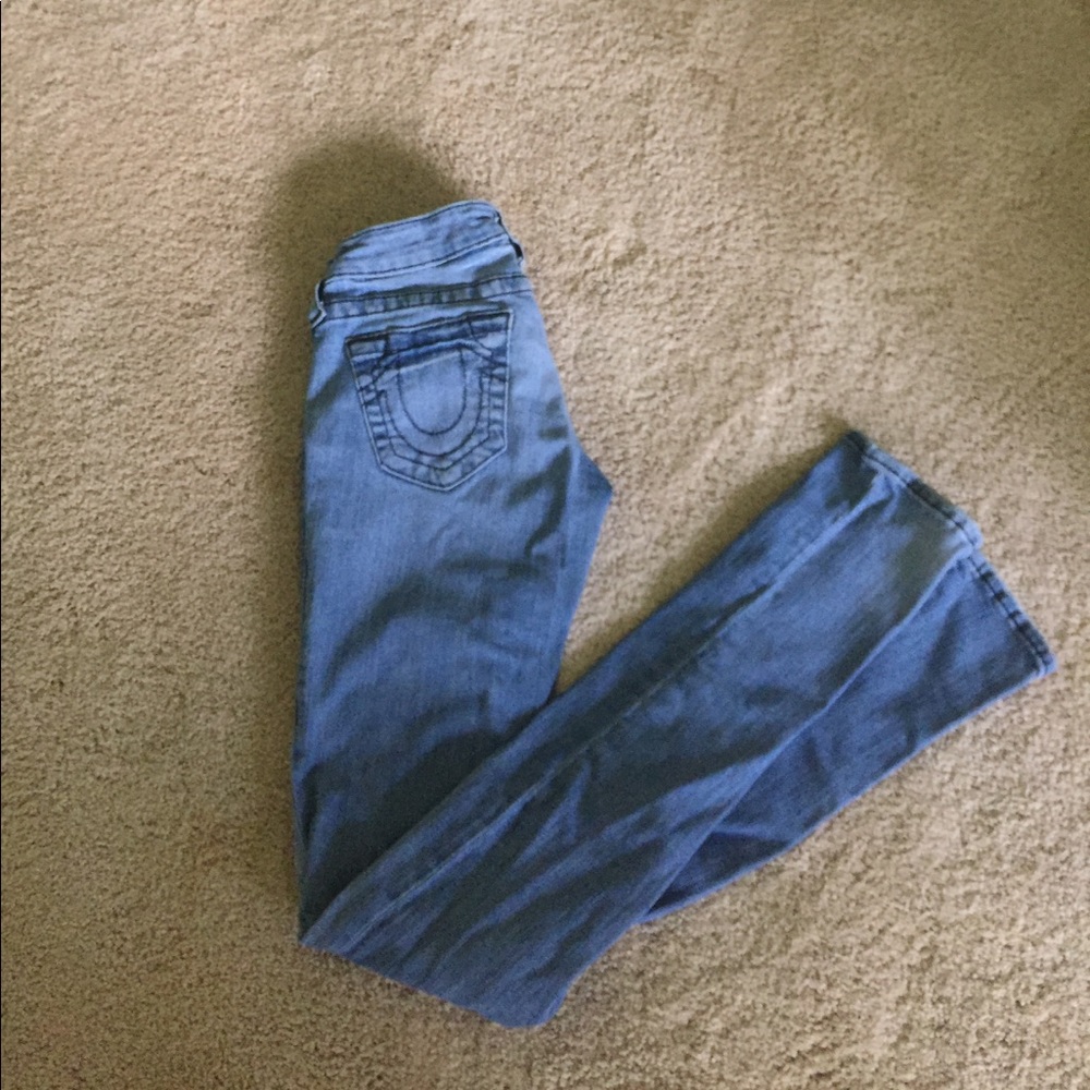 Light wash TRUE RELIGION skinny jeans