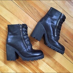 ASH chunky lace-up booties