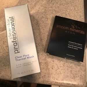 AVON: clear pore thermal mask & pressed foundation