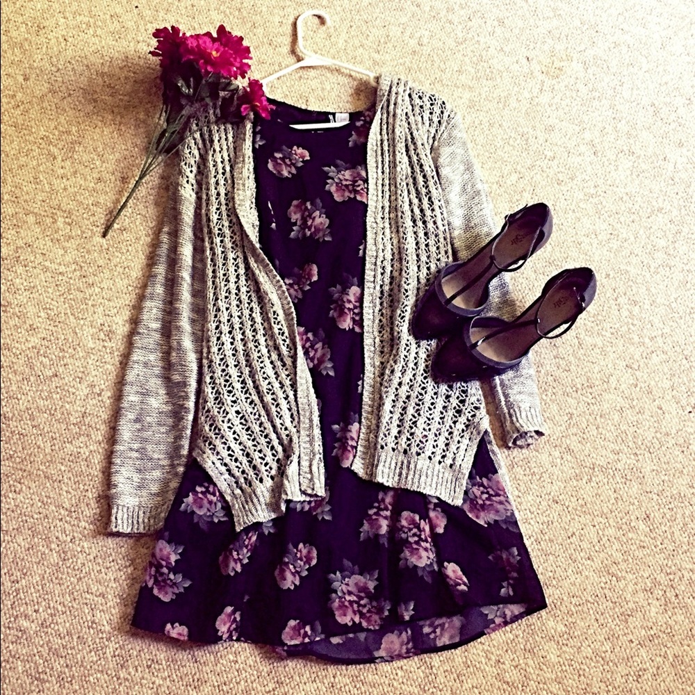GRAY ARIZONA Knitted Cardigan With Hood