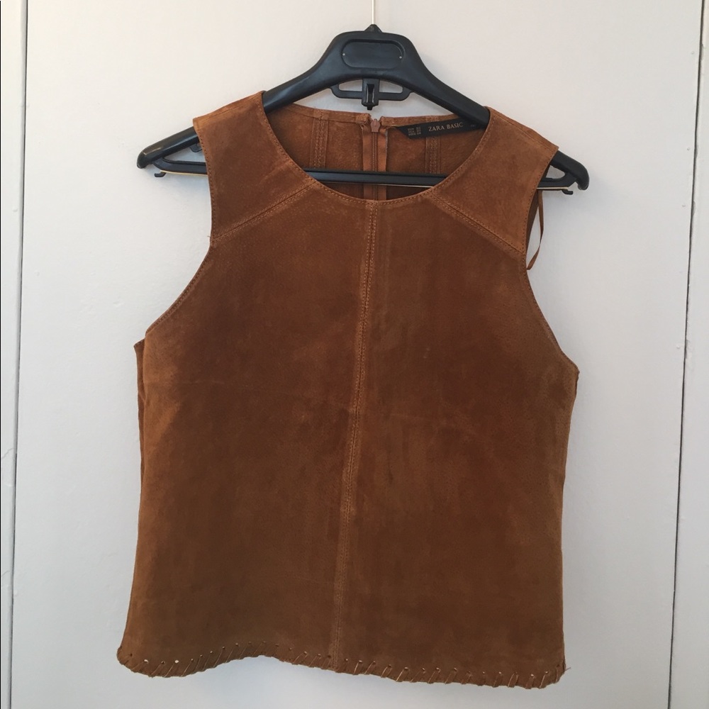 4xHP🎉ZARA suede top size xs