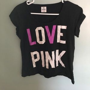 VS PINK cropped tee