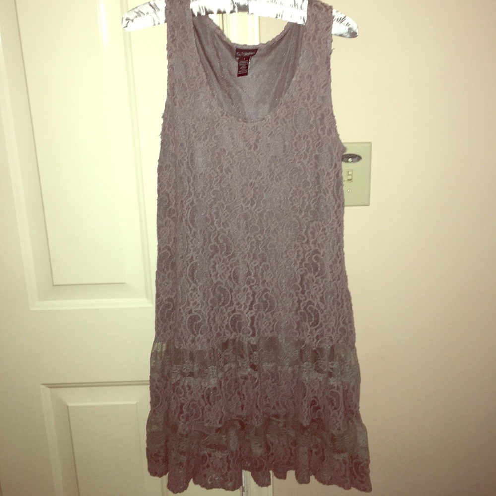 Beautiful gray lace dress