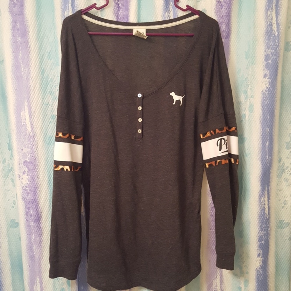 PINK oversize jersey tunic