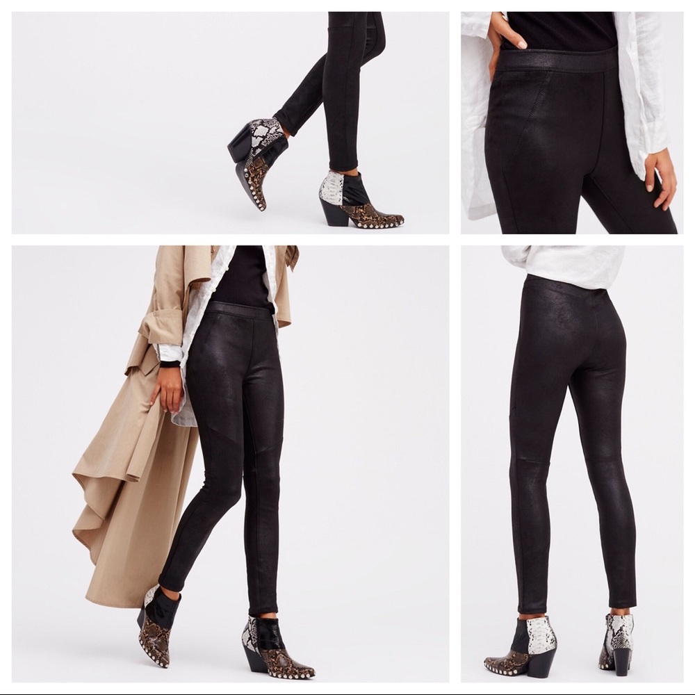 Free People Never Let You Go Faux Leather Leggings