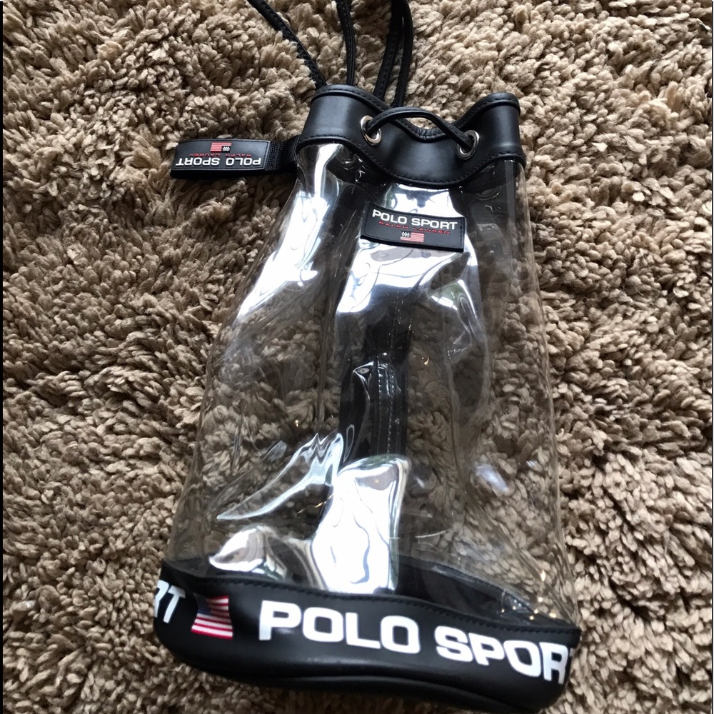 Vintage 90's POLO SPORT Ralph Lauren clear bag