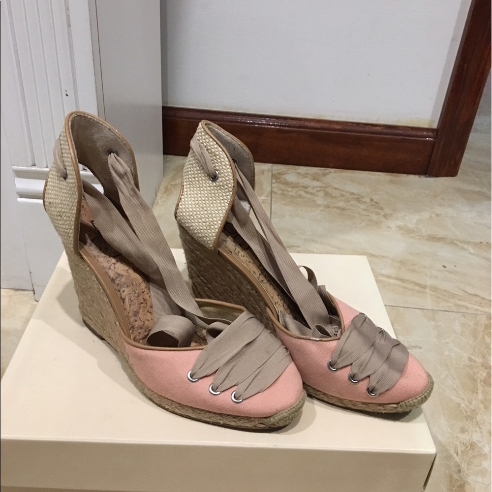 Ann Taylor Loft Espadrilles Laced Up Wedges