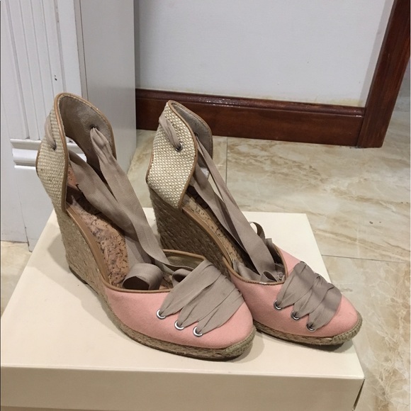 Ann Taylor Loft Espadrilles Laced Up Wedges - Picture 1 of 2