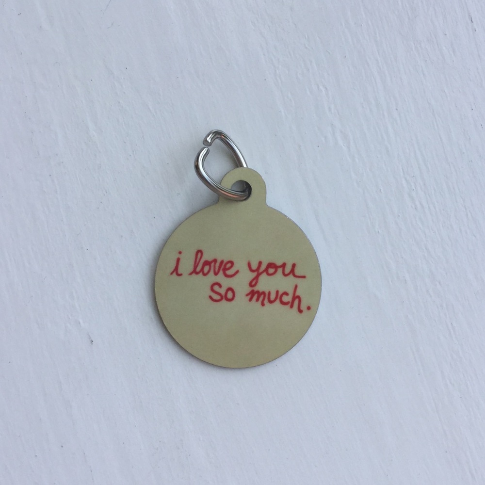 "I Love You So Much" charm