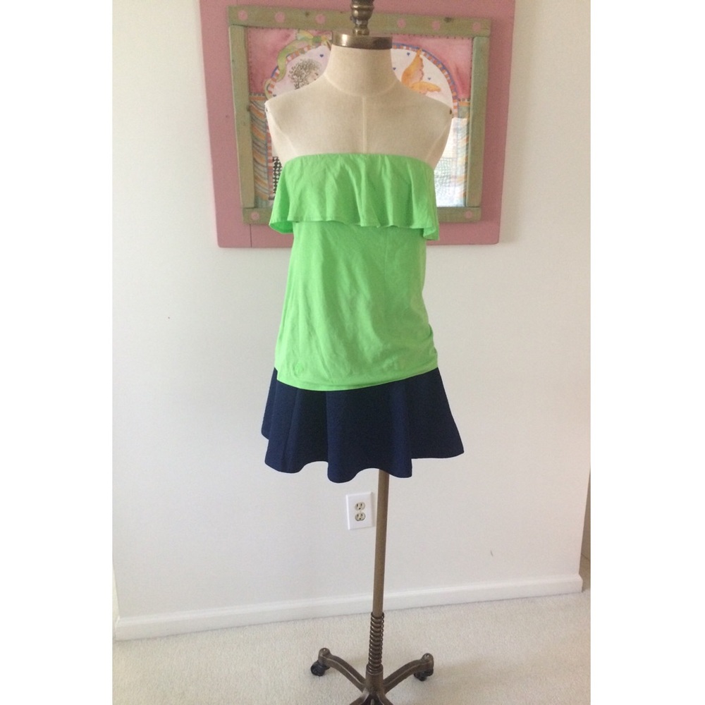 Strapless ruffle top